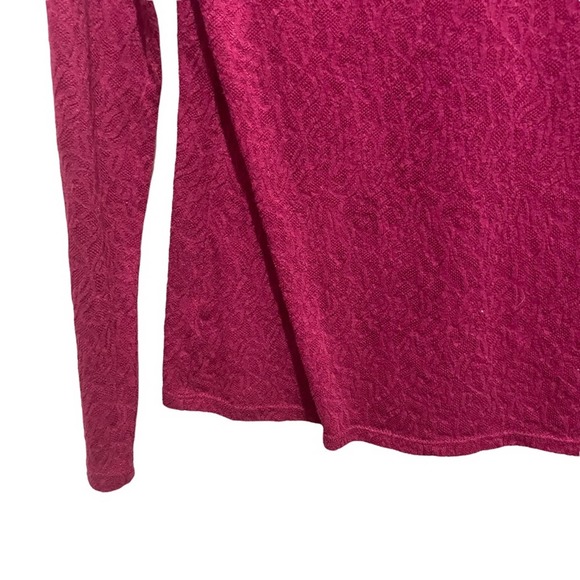 Loft Semi Sheer Lace Style Long Sleeve Top Size Small - Picture 2 of 6